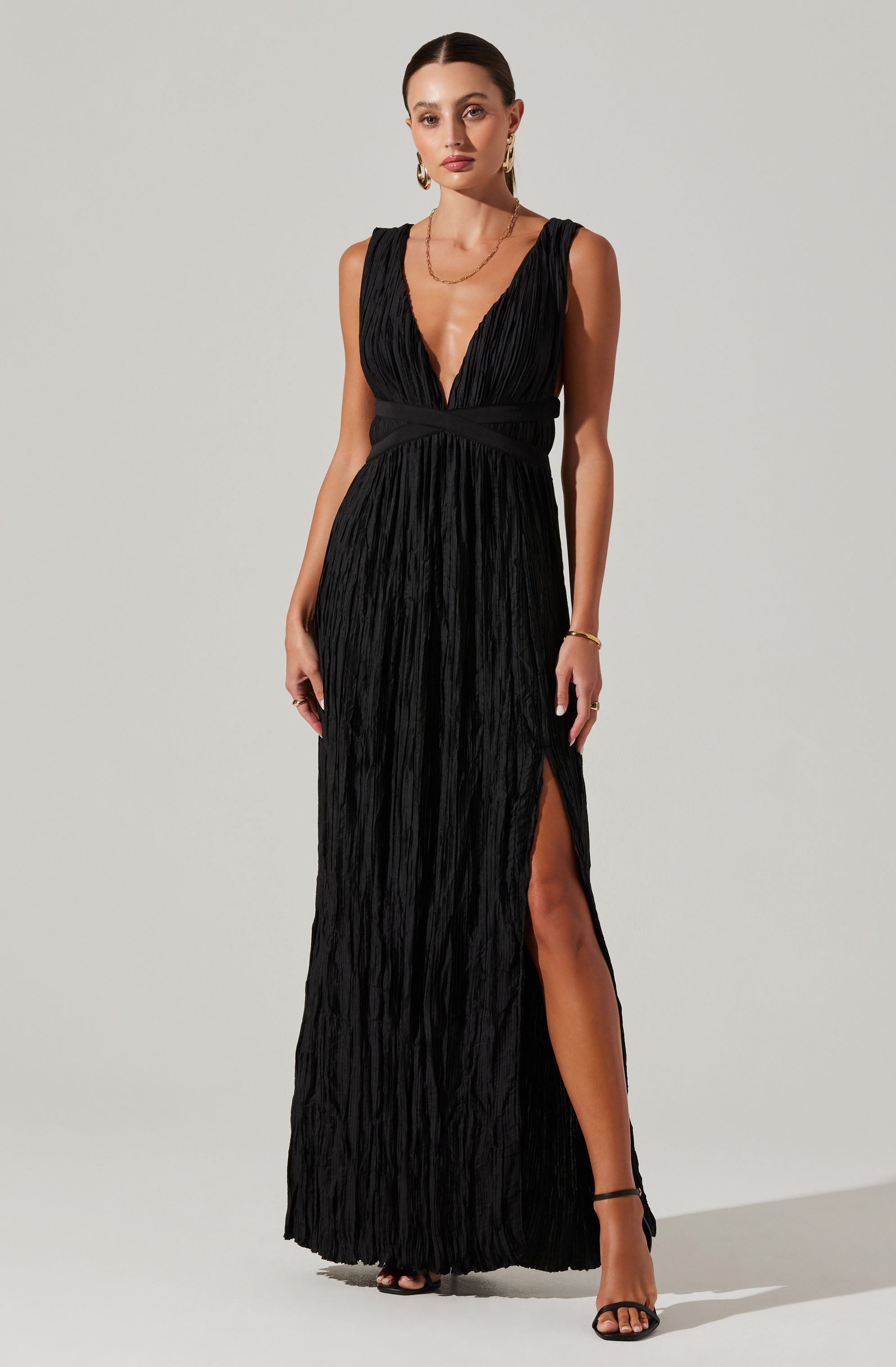 Tesni Pleated Maxi Dress - ASTR the Label Tesni Pleated Maxi Dress - ASTR the Label
