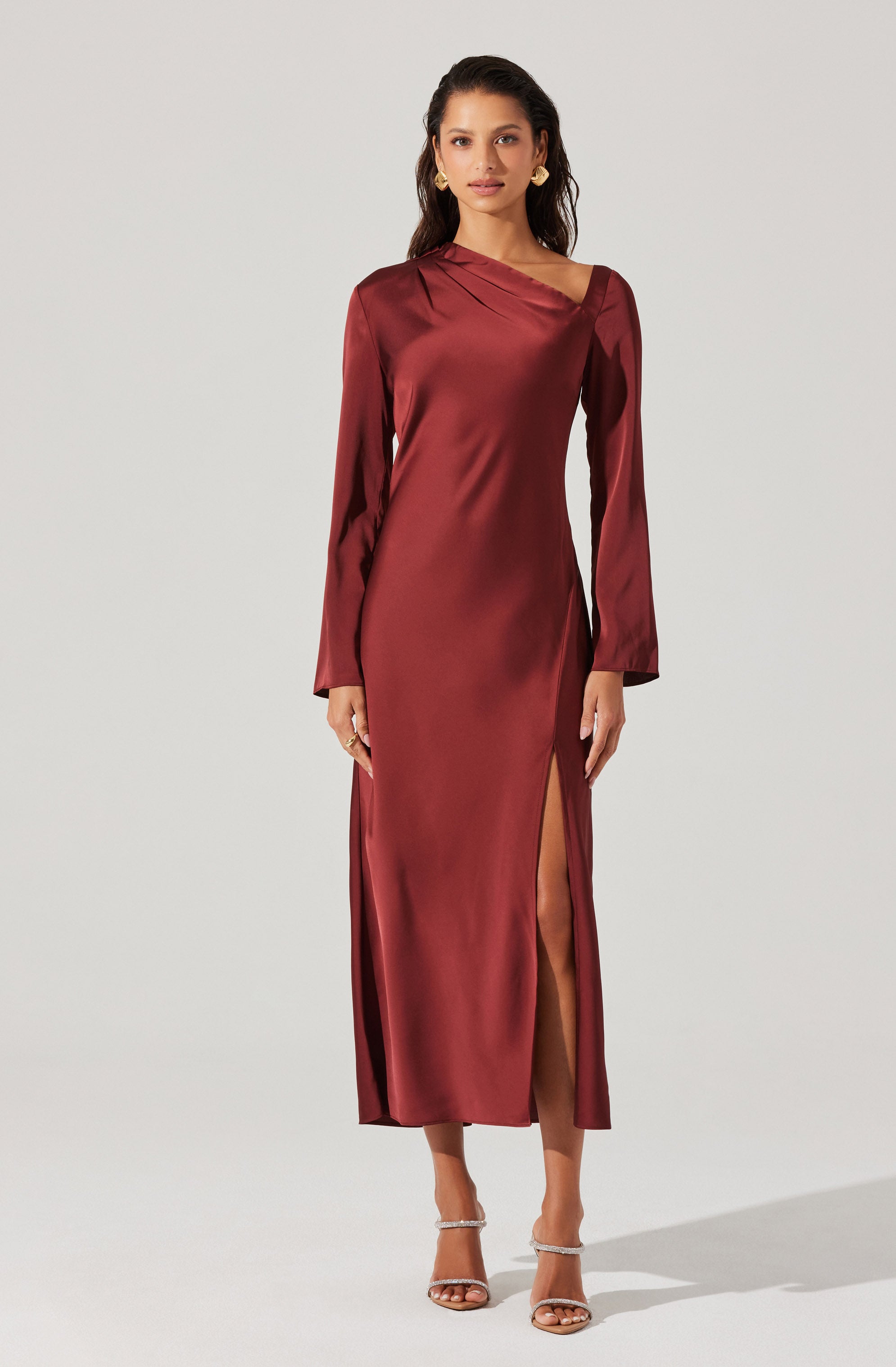Catriona Satin Maxi Dress - ASTR the Label Catriona Satin Maxi Dress - ASTR the Label