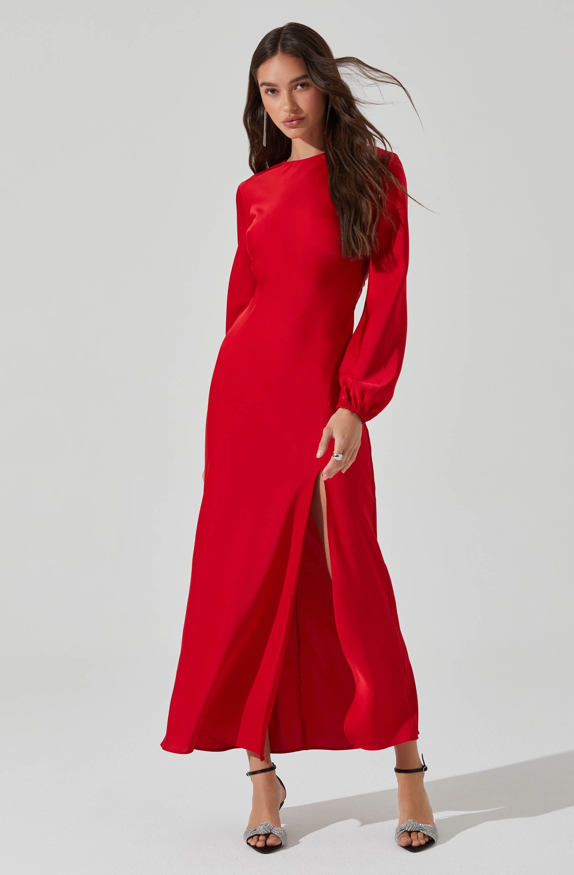Elyse Satin Maxi Dress - ASTR the Label Elyse Satin Maxi Dress - ASTR the Label