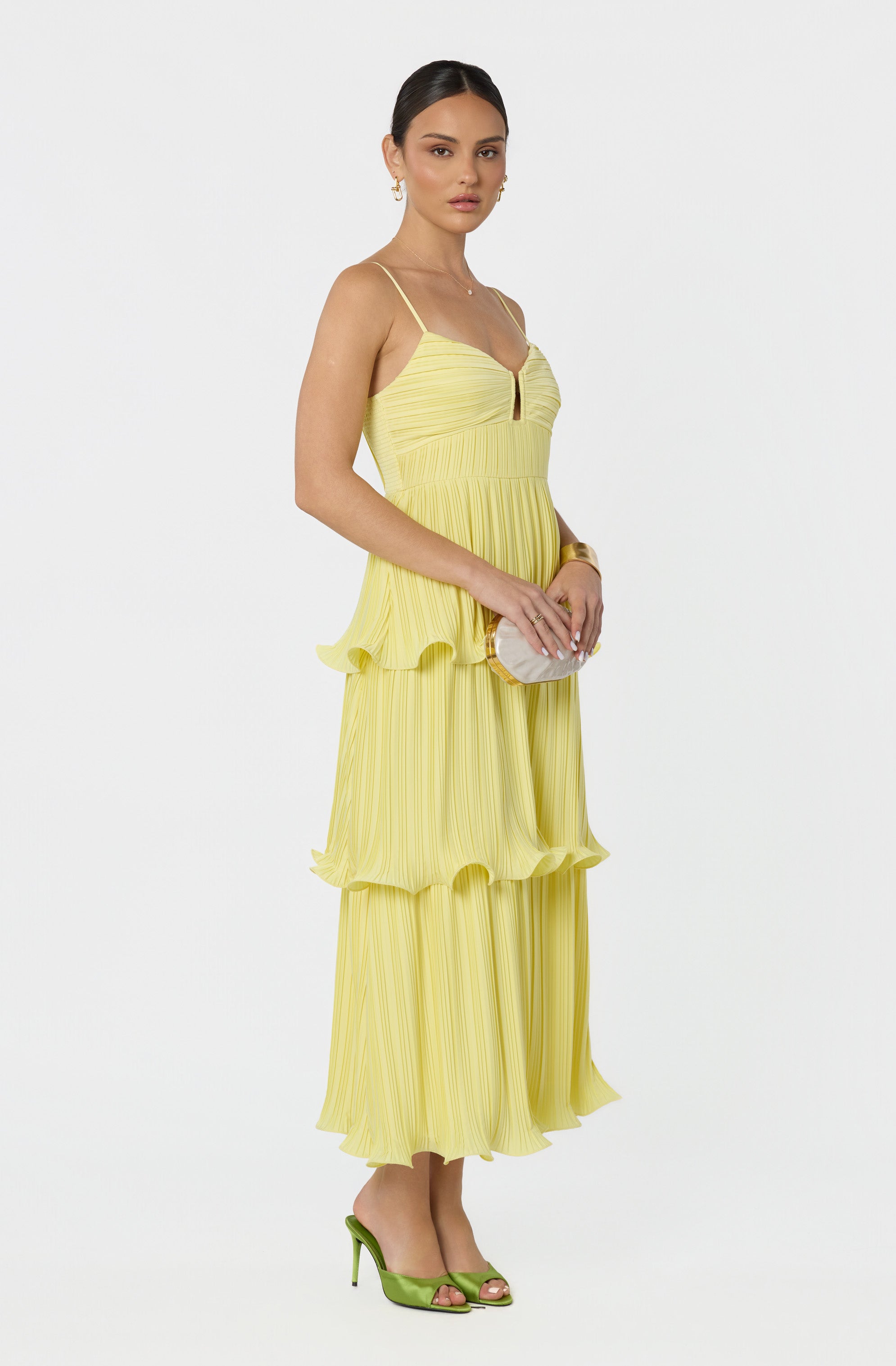 Lupin Pleated Tiered Maxi Dress - ASTR the Label
