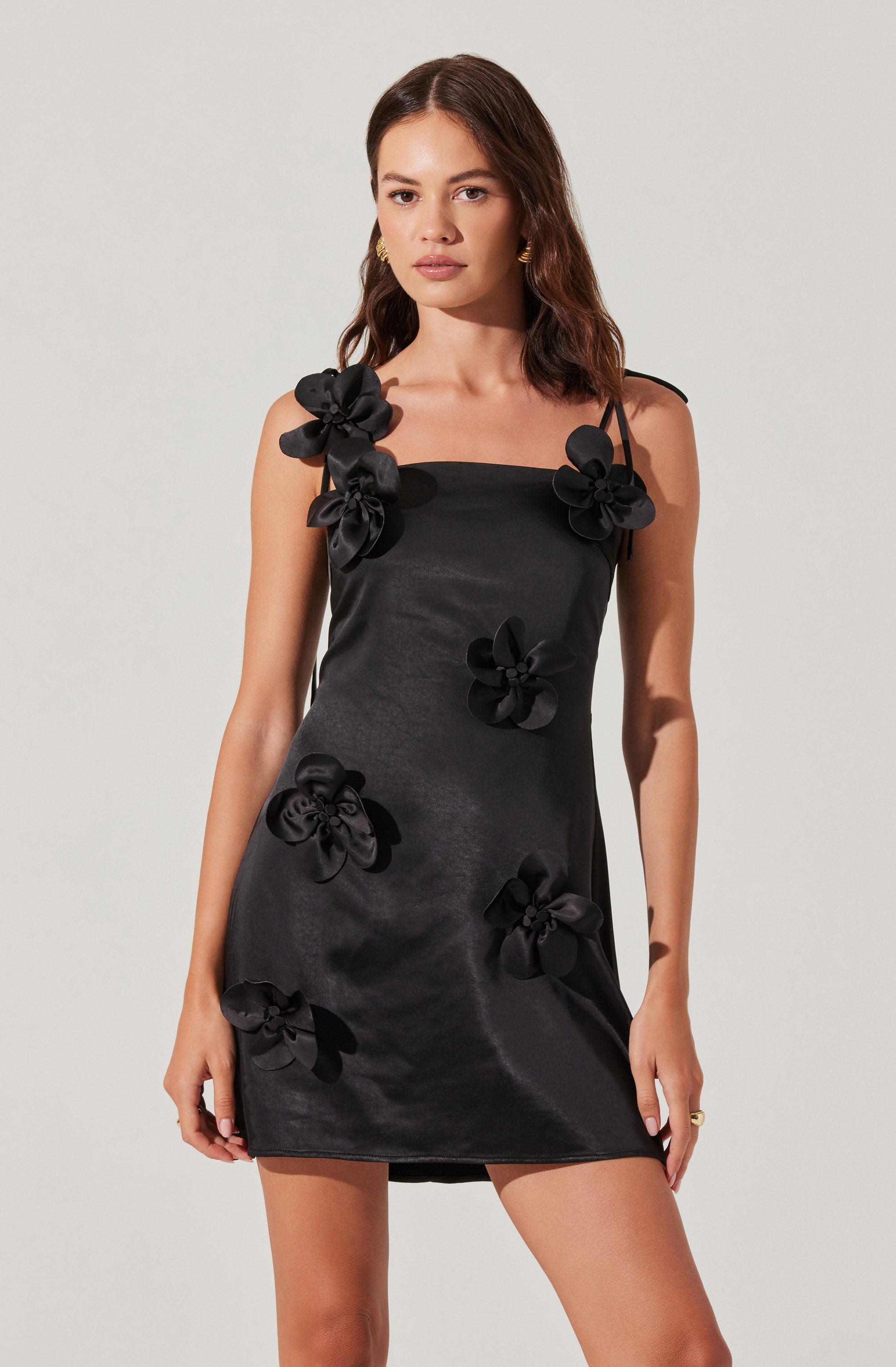 Cerelia 3D Floral Mini Dress - ASTR the Label Cerelia 3D Floral Mini Dress - ASTR the Label
