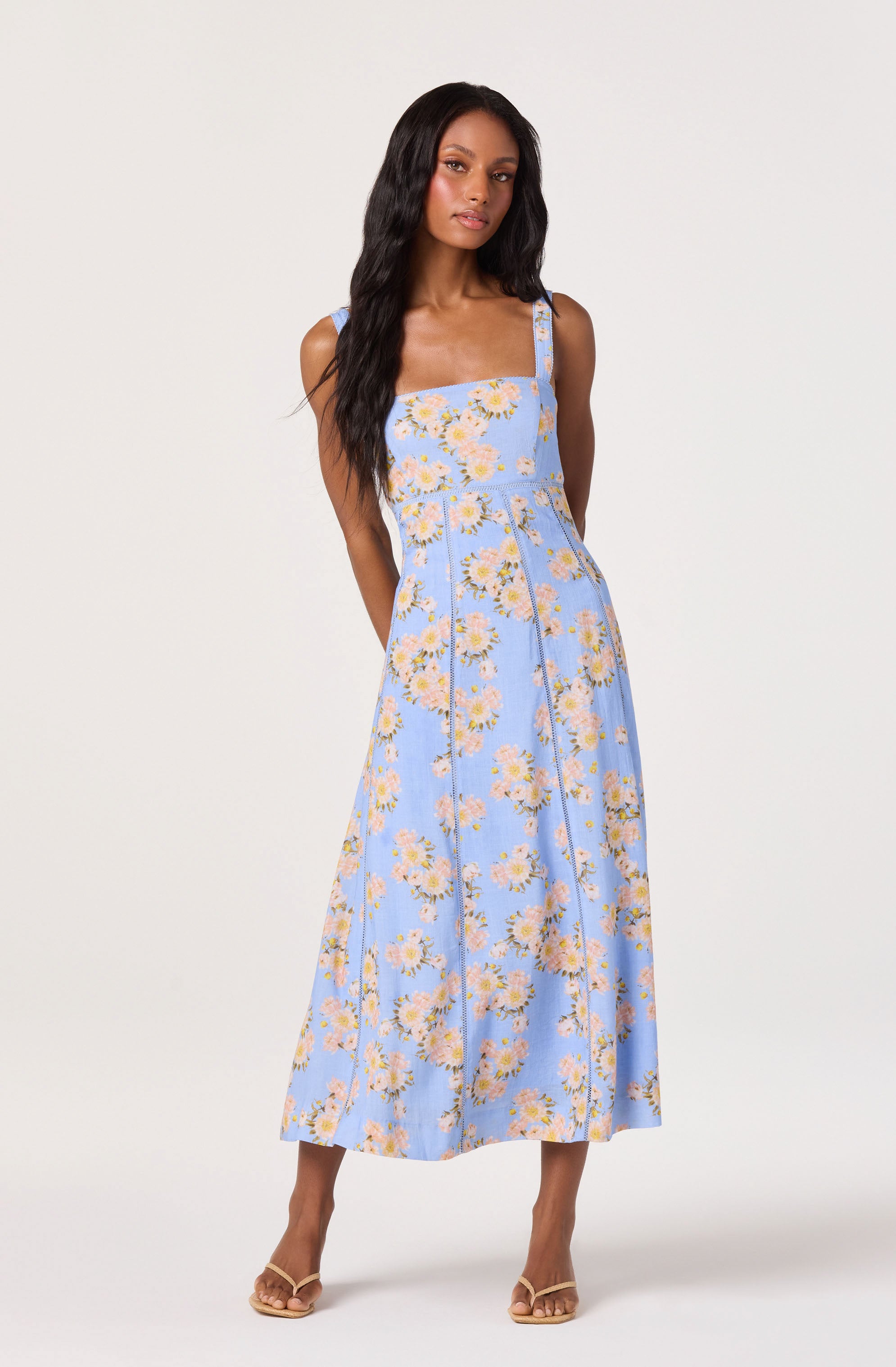 ASTR the Label | Nathalie Floral Maxi Dress in Blue Pink Floral