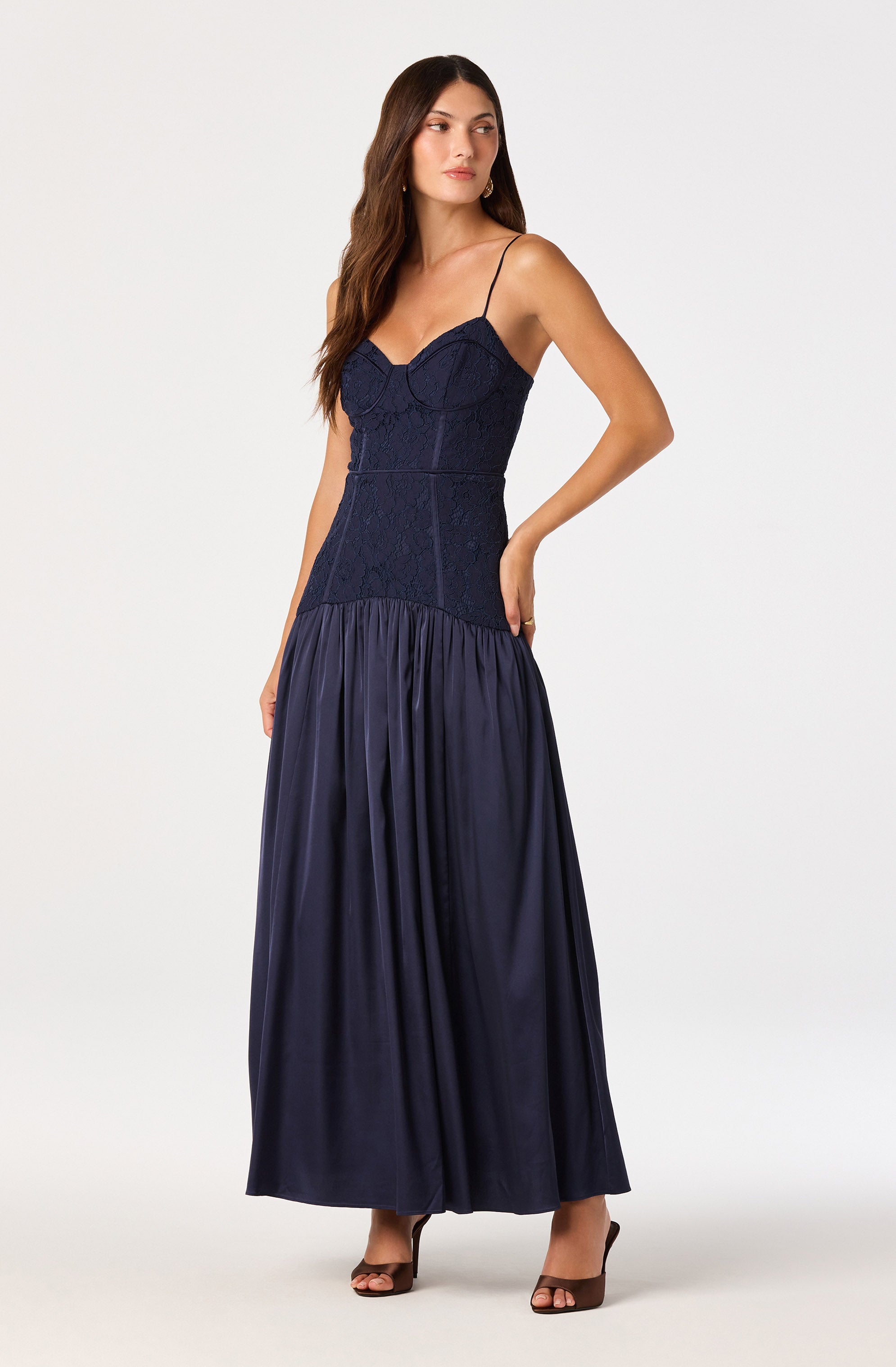 Kaylani Lace Bustier Maxi Dress - ASTR the Label