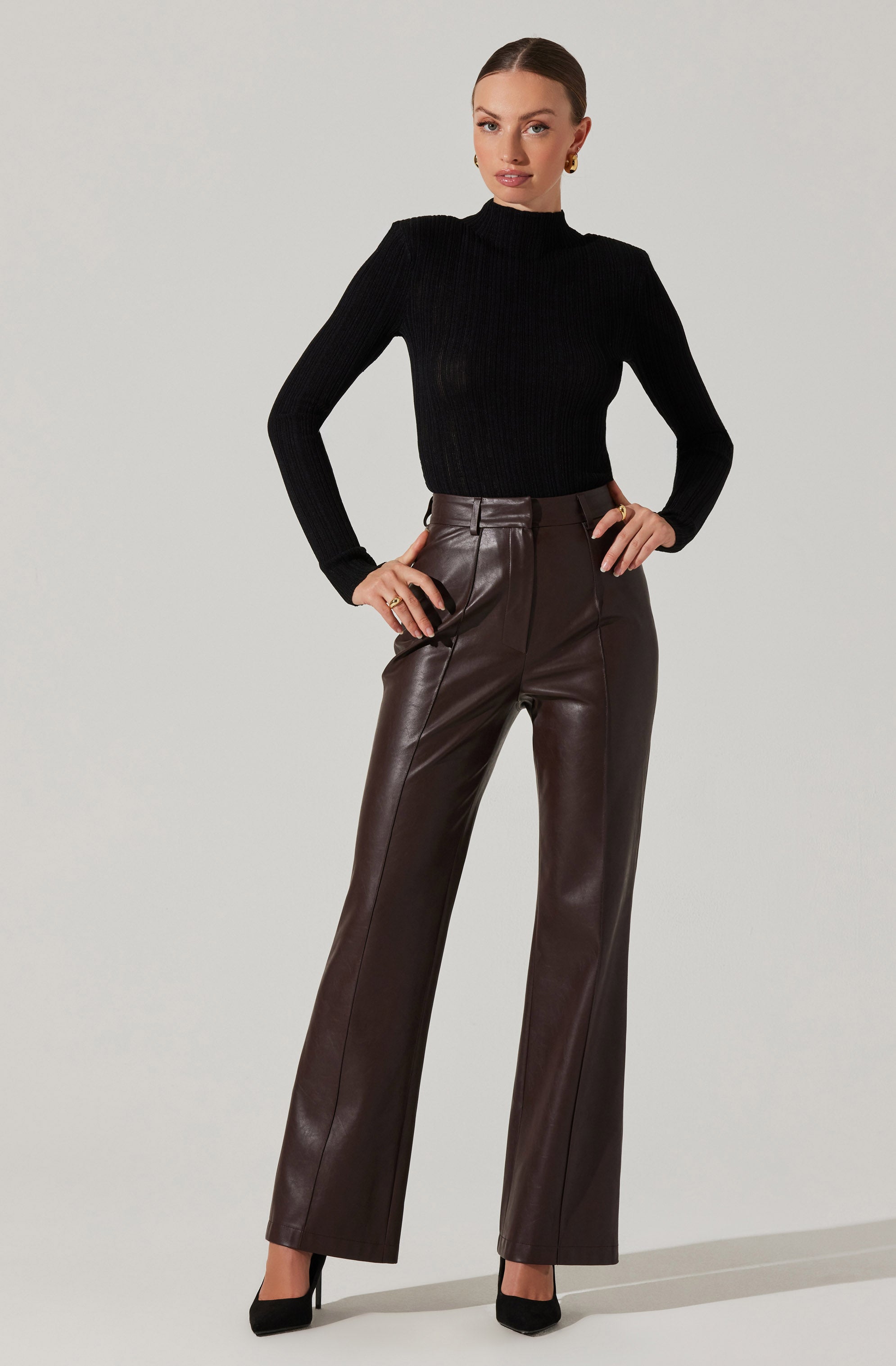 Vance Faux Leather Pants - ASTR the Label