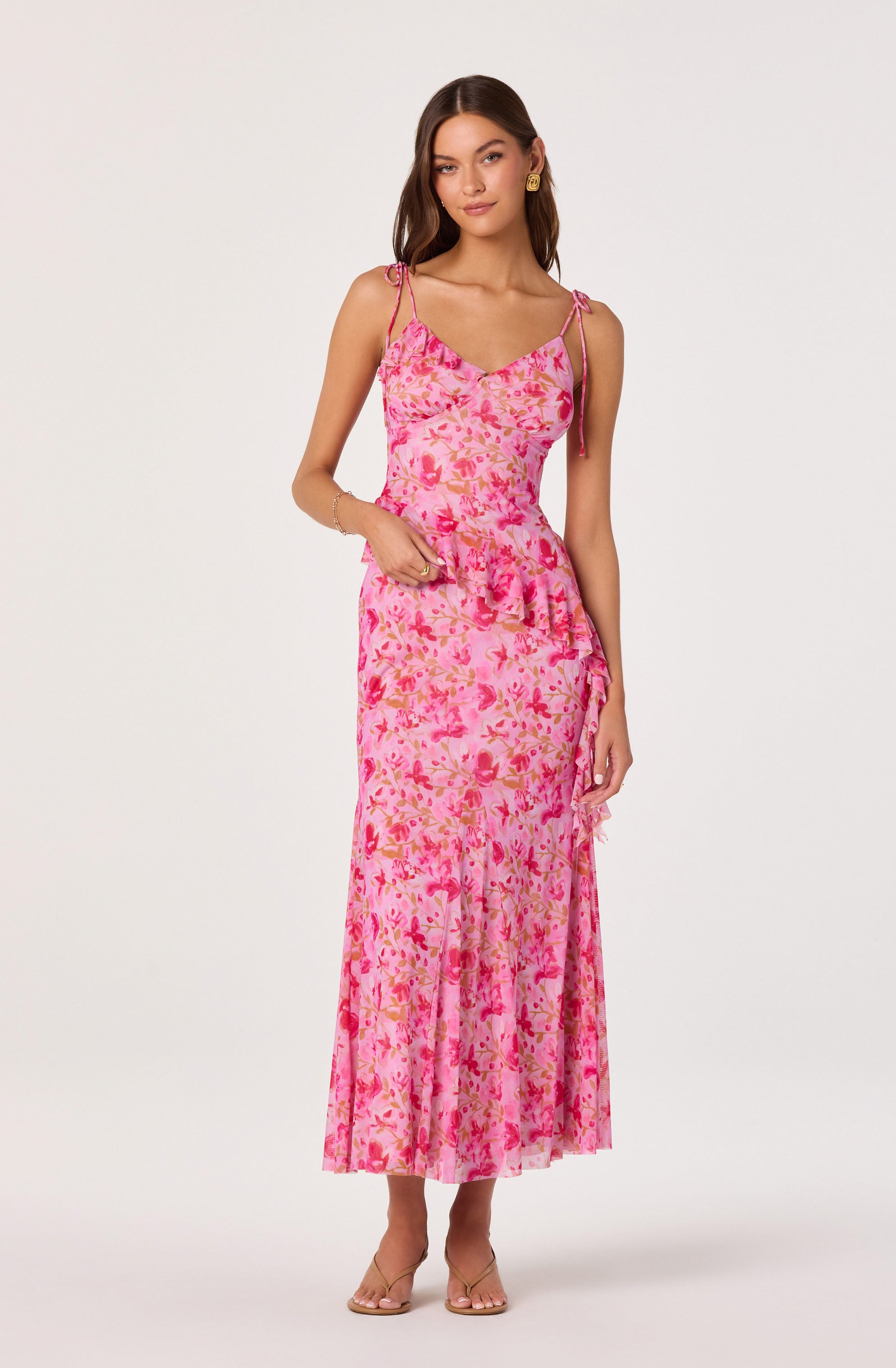 Mejra Floral Godet Knit Midi Skirt - ASTR the Label