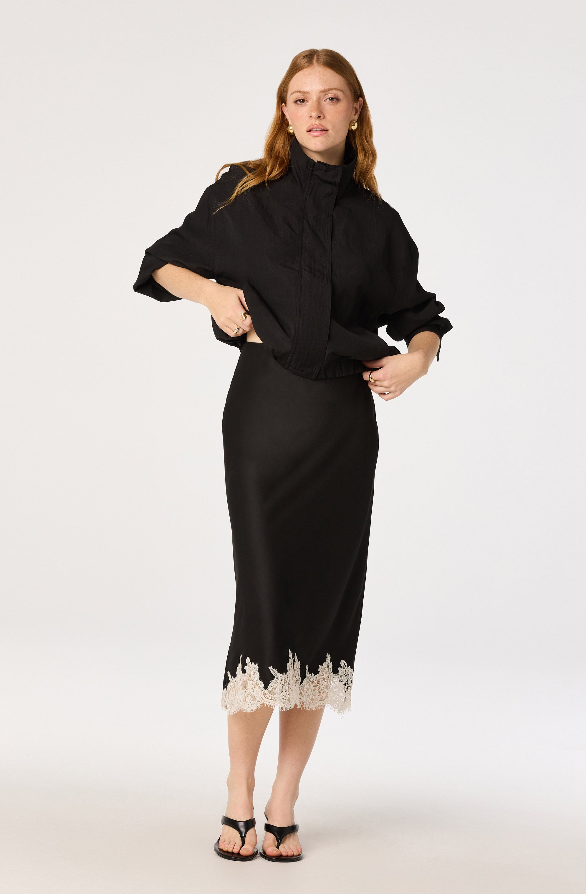 Blossom Lace Hem Midi Skirt - ASTR the Label
