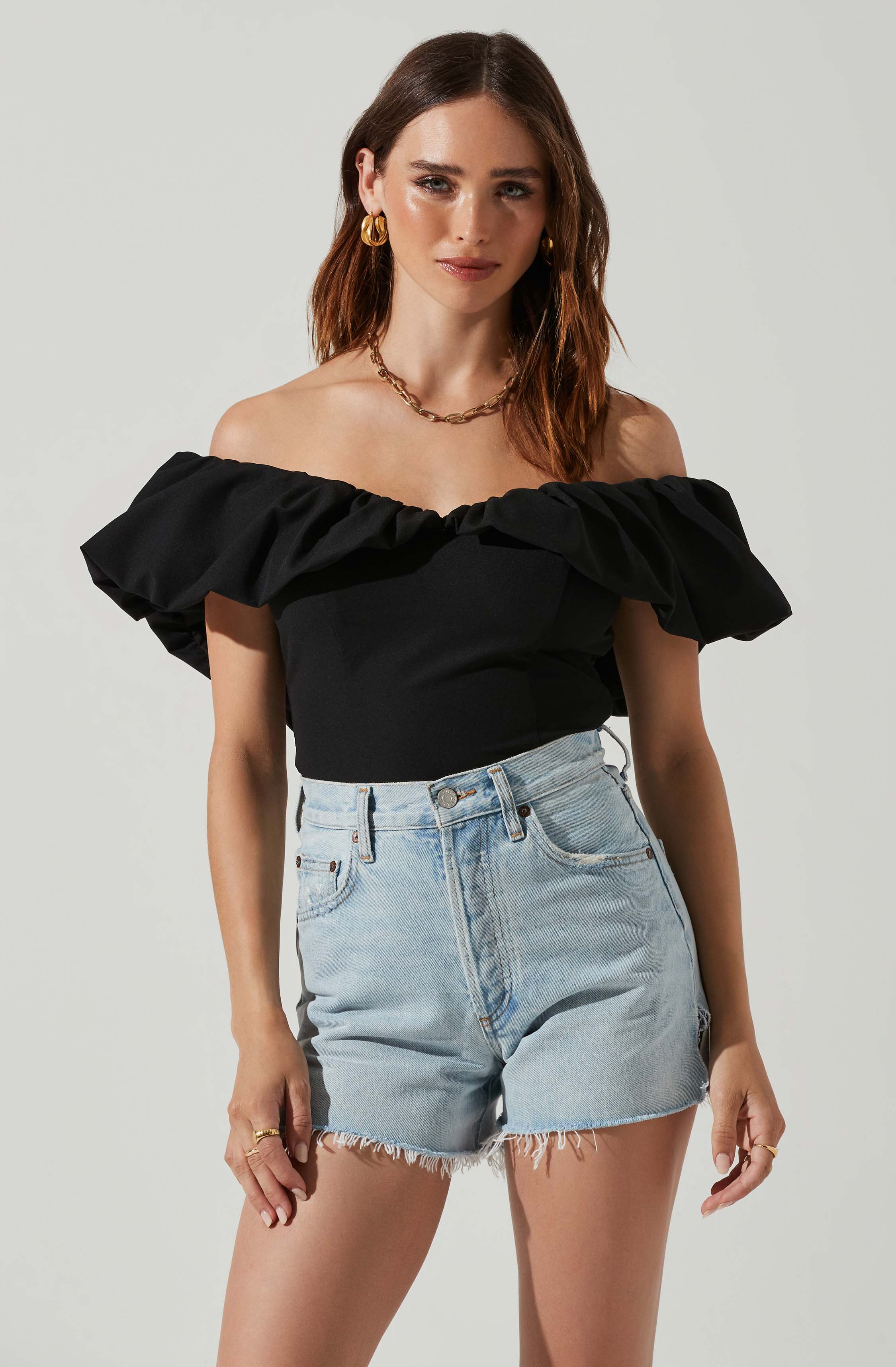 Claribelle Hem Off Shoulder Top – ASTR The Label