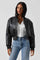 Sticky add to cart - Avianna Faux Leather Bomber Jacket