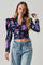 Sticky add to cart - Lili Floral Puff Sleeve Tie Waist Top