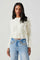 Sticky add to cart - Almeida Feather Embellished Cable Knit Sweater
