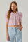 Sticky add to cart - Dallyn Pointelle Collared Short Sleeve Sweater