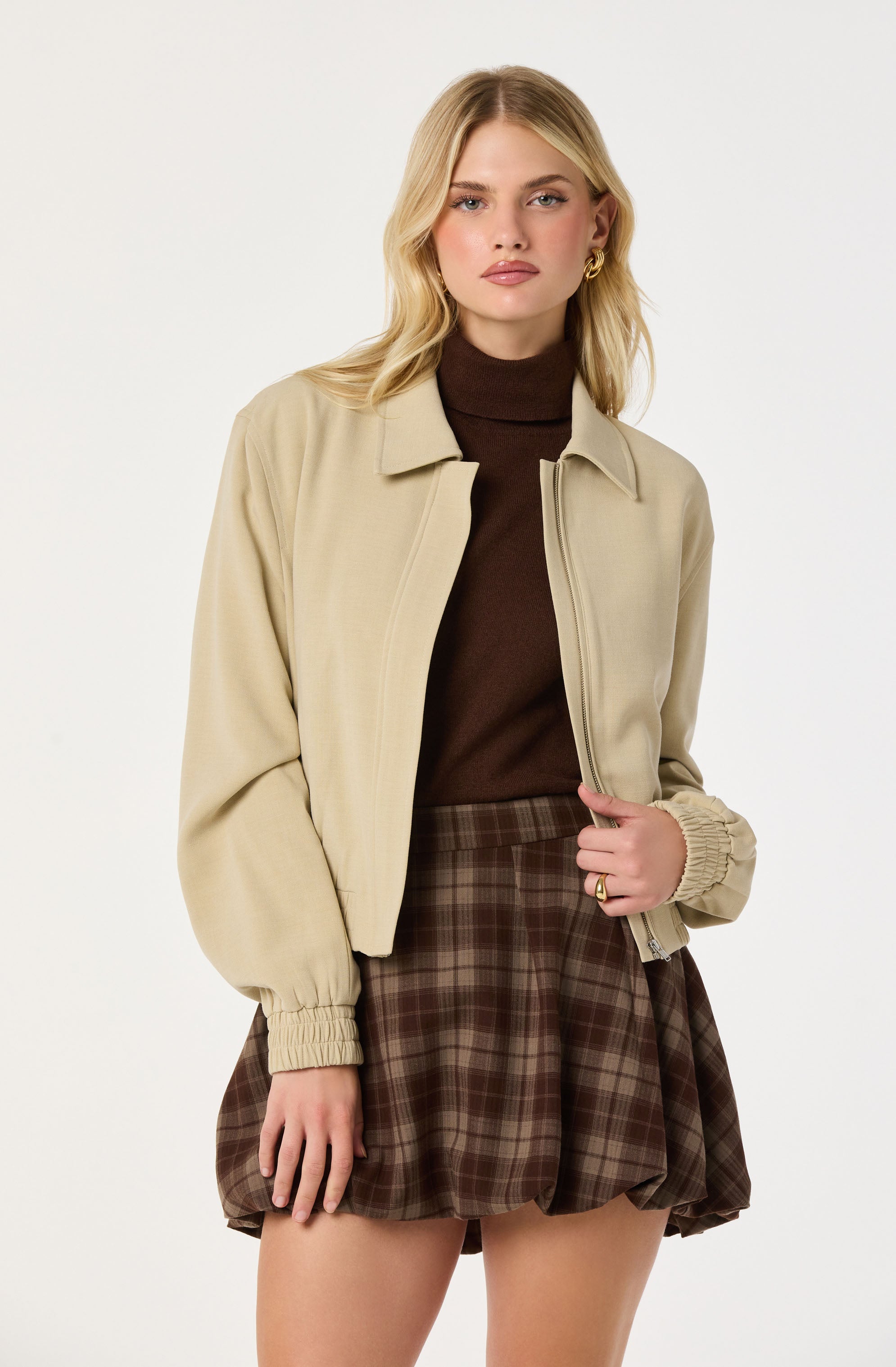 Bibiy BLAIR PUFF JACKET (BROWN)　ジャケット Free People Blair Faux Suede Jacket | Bloomingdale's Women ジャケット・アウター