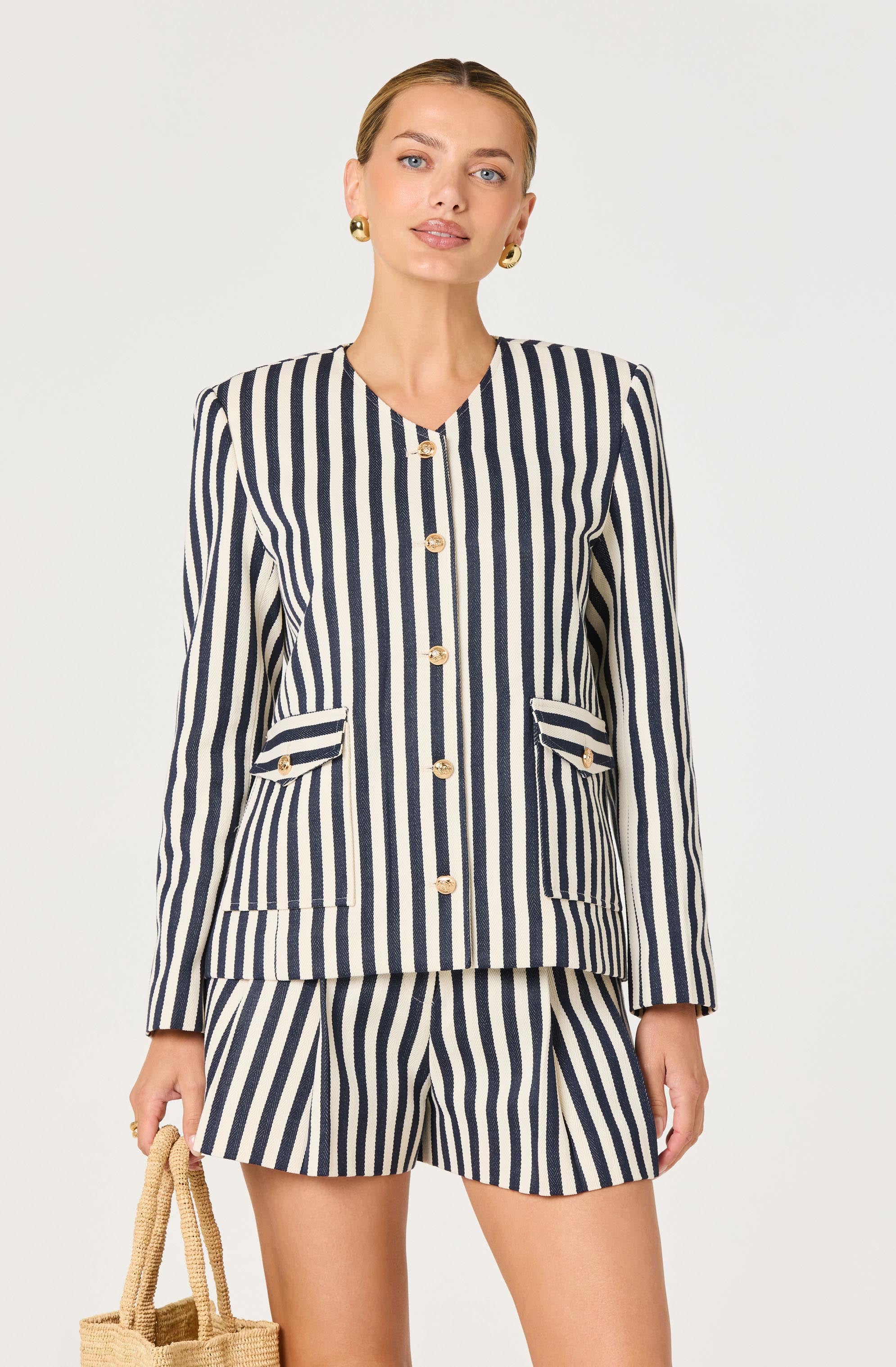 Danae Striped Blazer - ASTR the Label