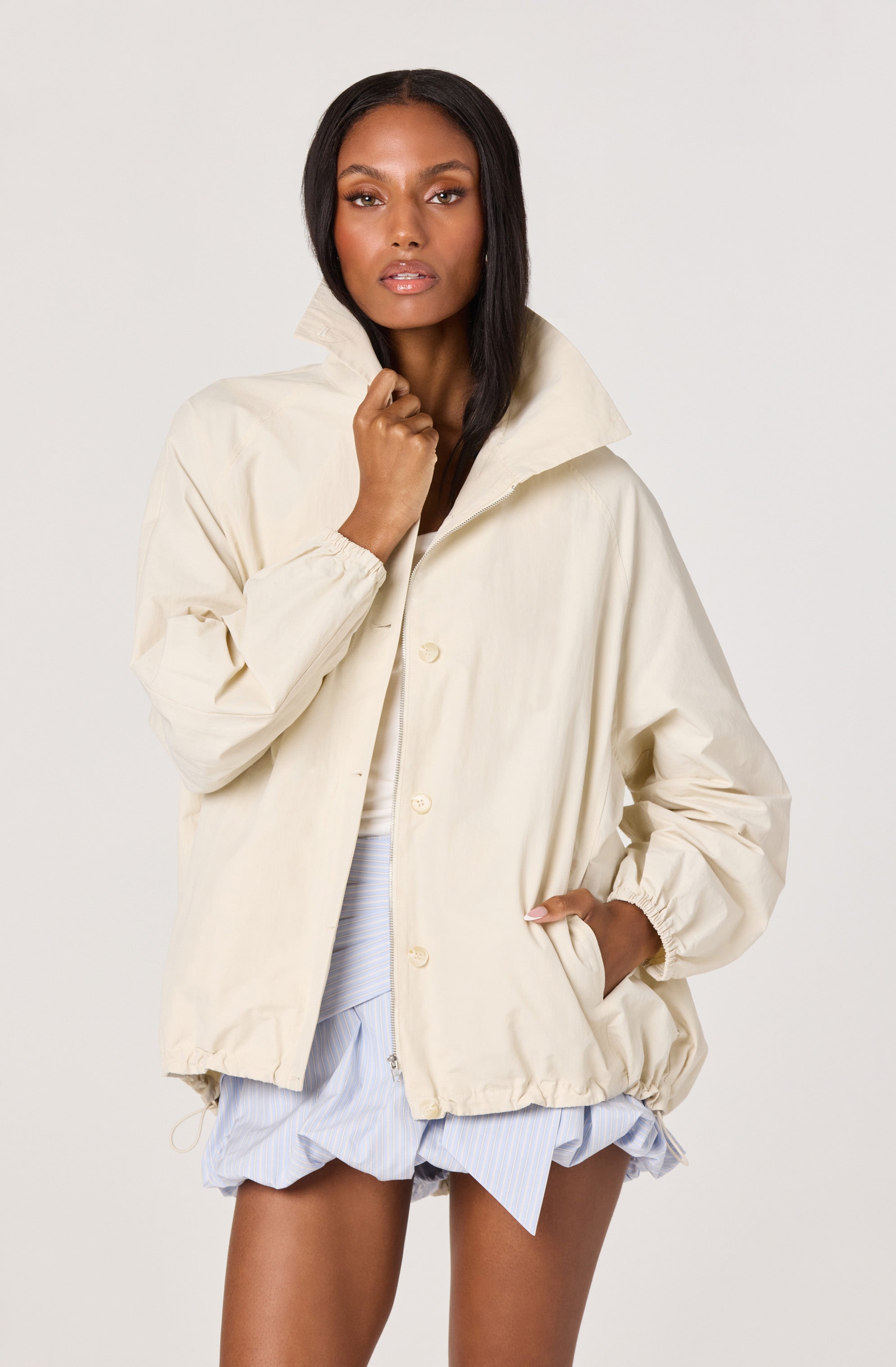 Yareli Oversized Funnel Neck Jacket - ASTR the Label