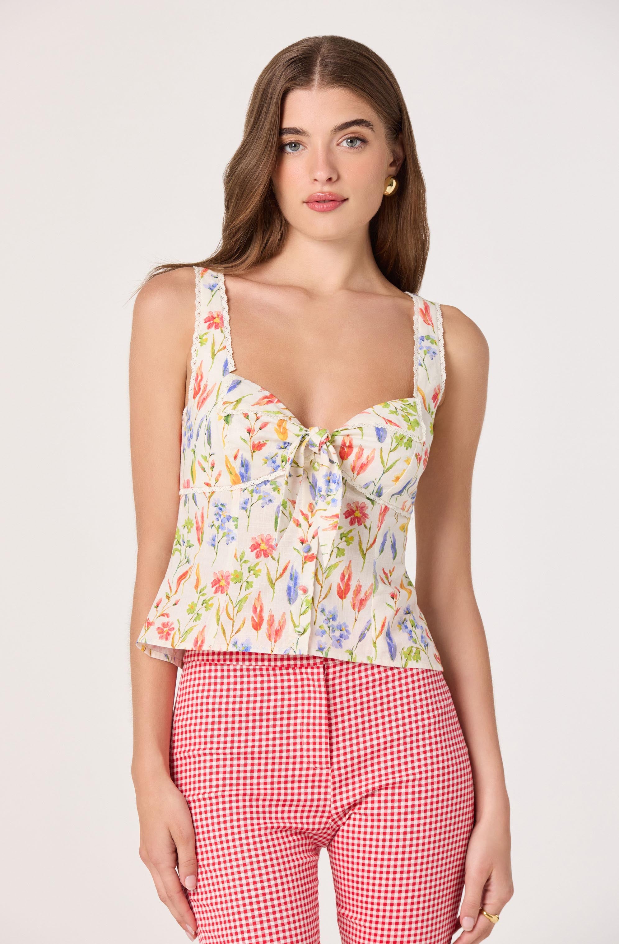 Theresa Floral Lace Bustier Tank - ASTR the Label