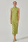 Sticky add to cart - Textured Plisse Mock Neck Midi Dress