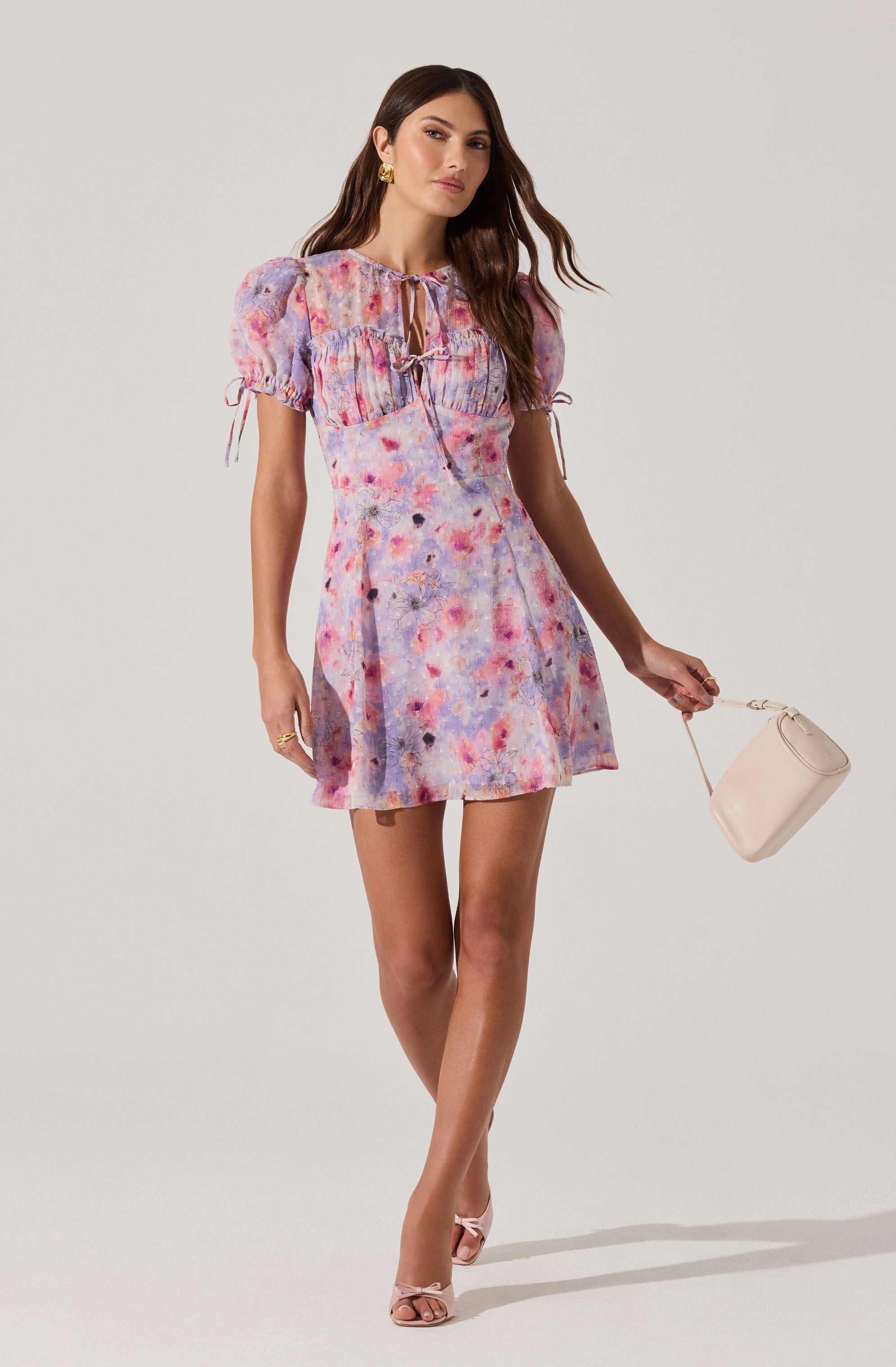 Floral Puff Sleeve Mini Dress - ASTR the Label Floral Puff Sleeve Mini Dress - ASTR the Label