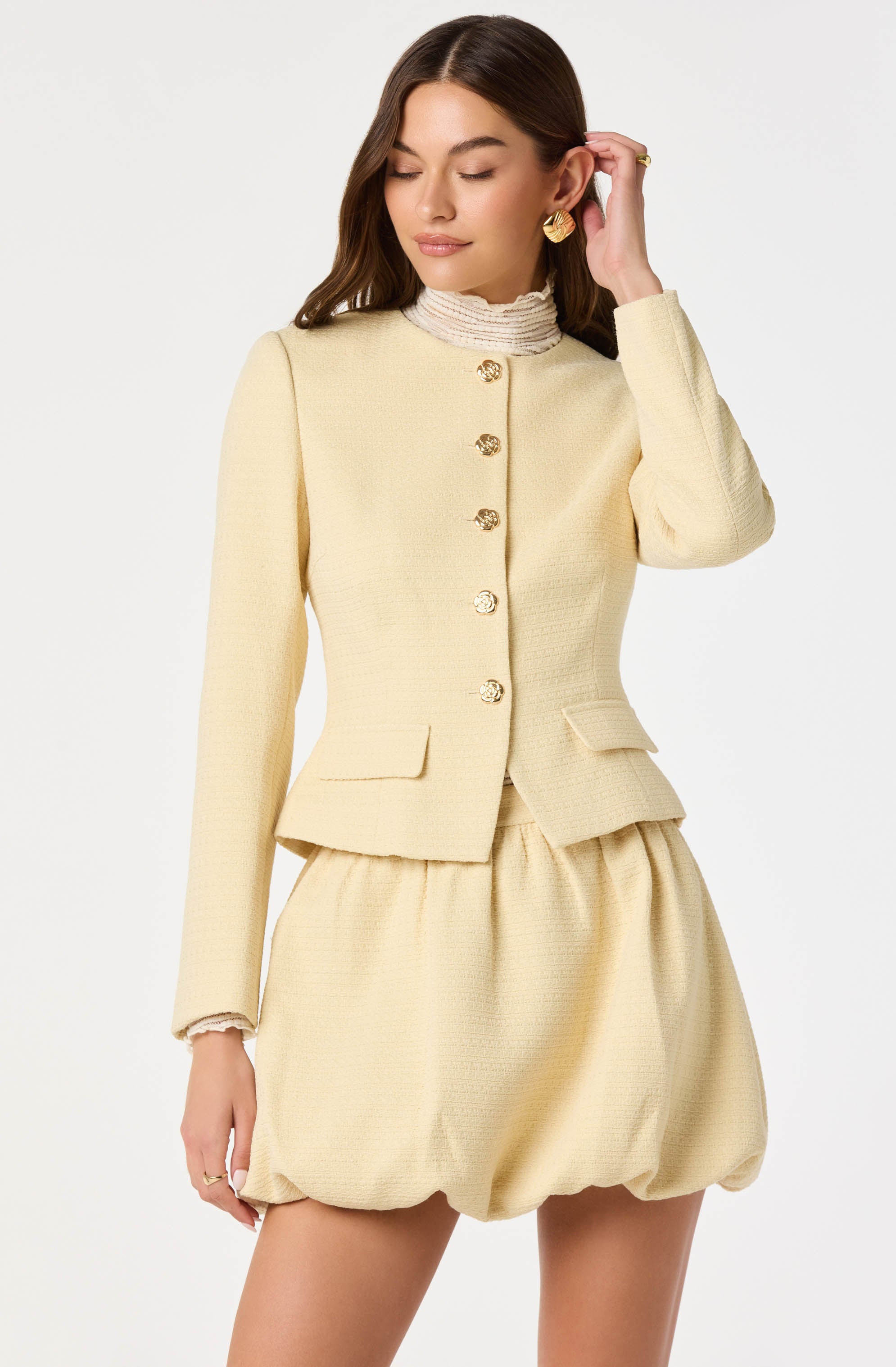 Tweed Tailored Blazer Jacket - ASTR the Label