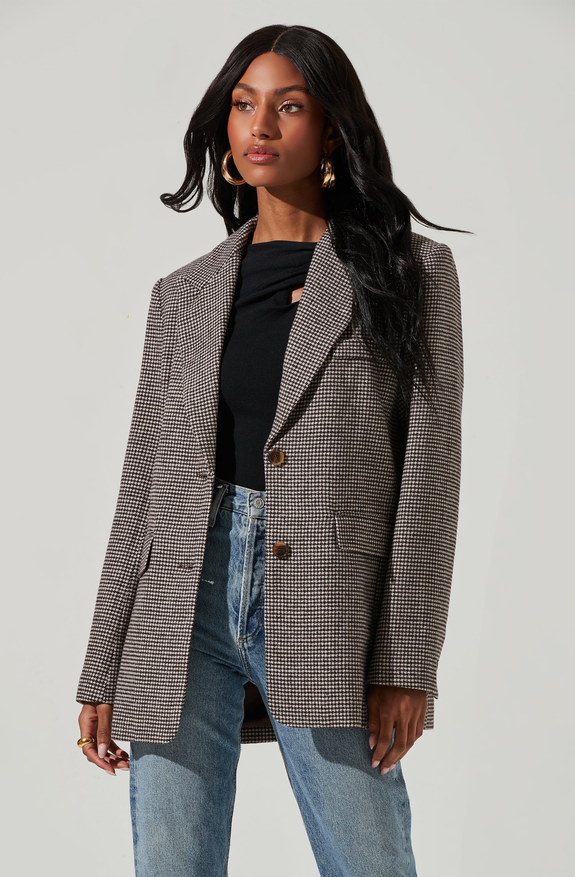 Pauline Plaid Oversized Blazer ASTR The Label