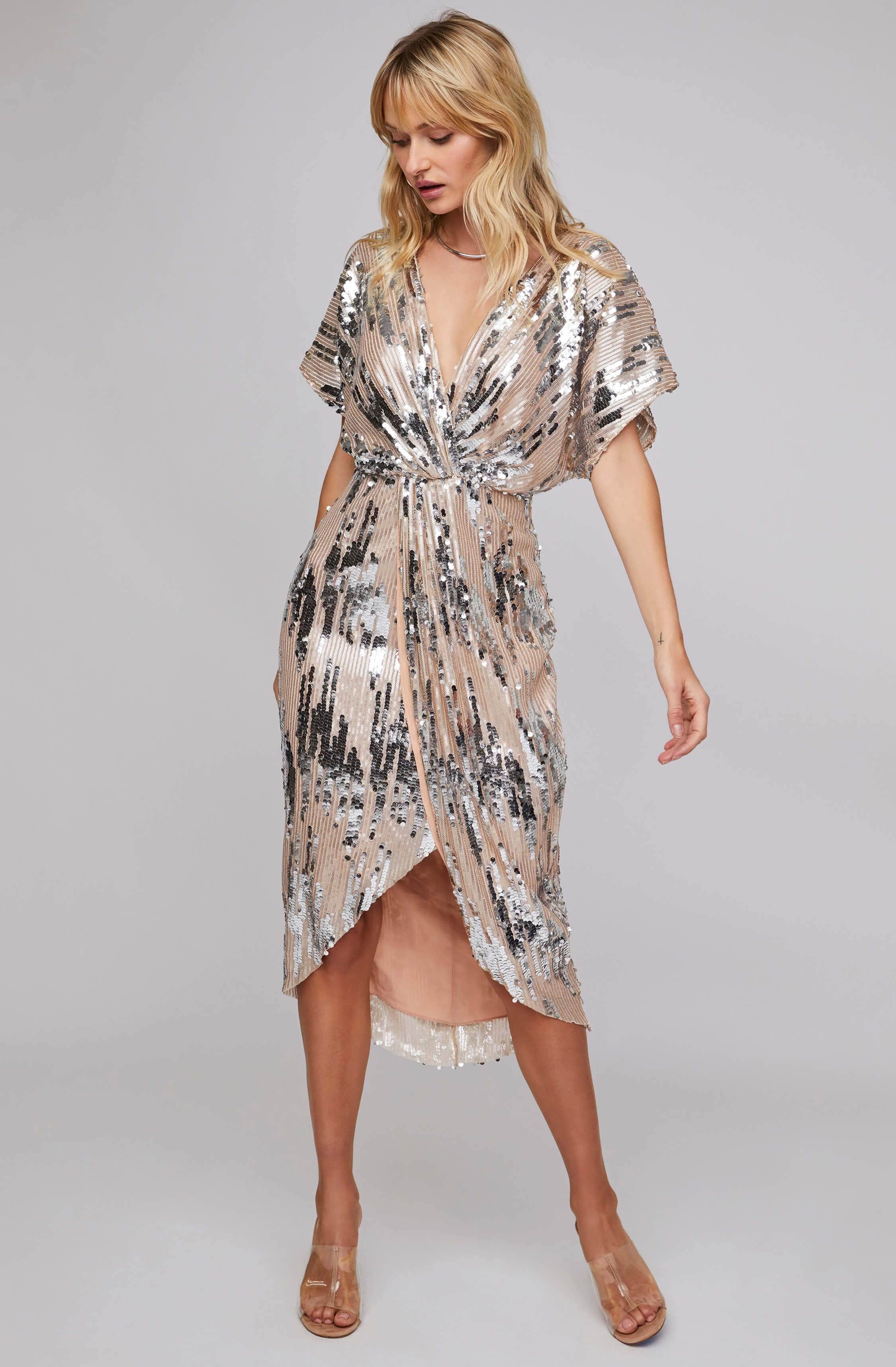 Paloma Metallic Midi Dress – ASTR The Label