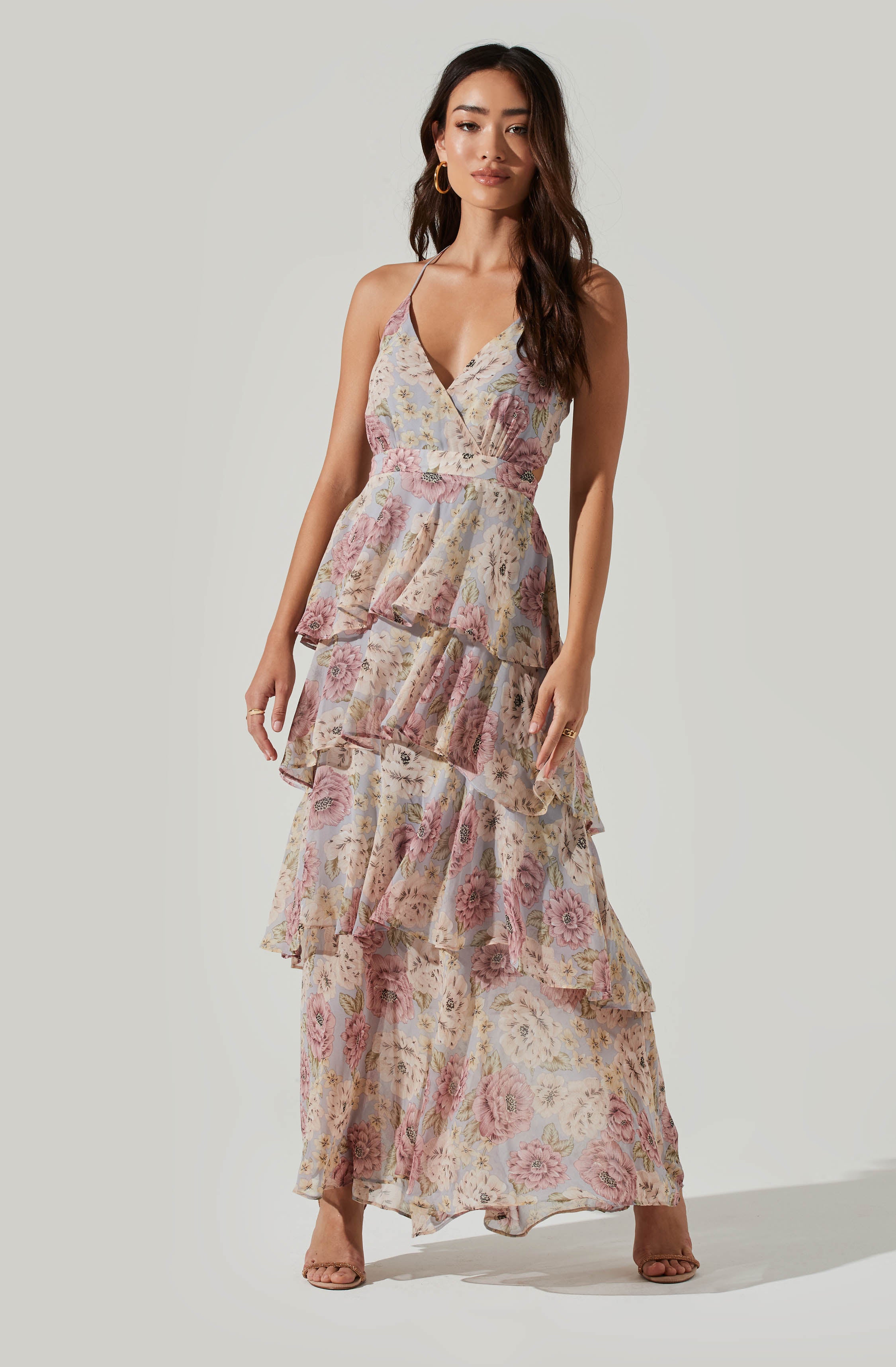 Rosana Floral Tiered Ruffle Maxi Dress – ASTR The Label