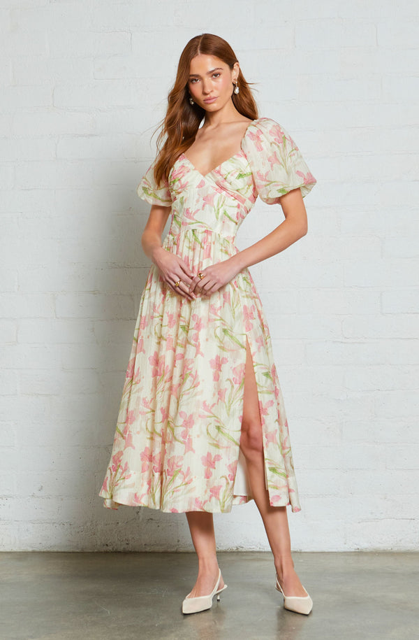Sasilia Floral Puff Sleeve Dress - ASTR the Label Sasilia Floral Puff Sleeve Dress - ASTR the Label