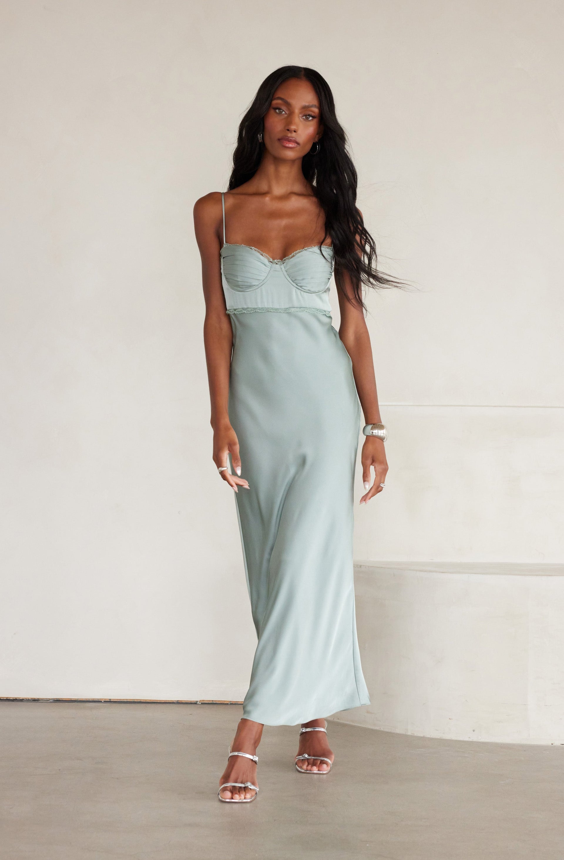 Florianne Satin Maxi Dress - ASTR the Label Florianne Satin Maxi Dress - ASTR the Label