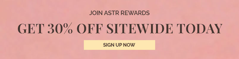 Pink background with black text and a yellow button, promoting a discount and sign-up.