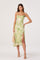 Sticky add to cart - Gaia Burnout Velvet Cowl Midi Dress