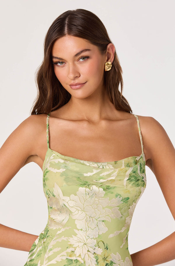 astr the label gaia dress hunter green Hunter Green Gaia Midi Dress
