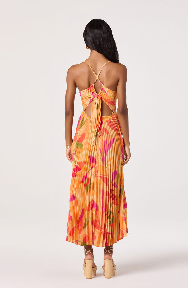 Blythe Floral Plisse Midi Dress - ASTR the Label Blythe Floral Plisse Midi Dress - ASTR the Label