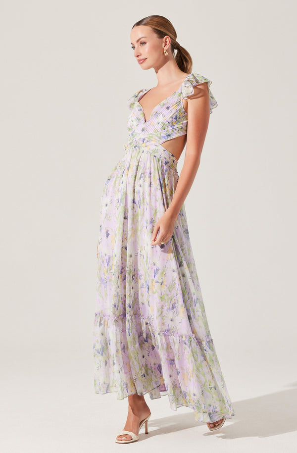 Primrose Floral Strappy Back Maxi Dress - ASTR the Label