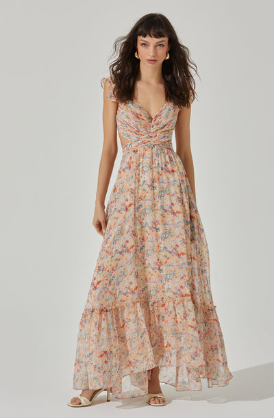 Primrose Floral Strappy Back Maxi Dress