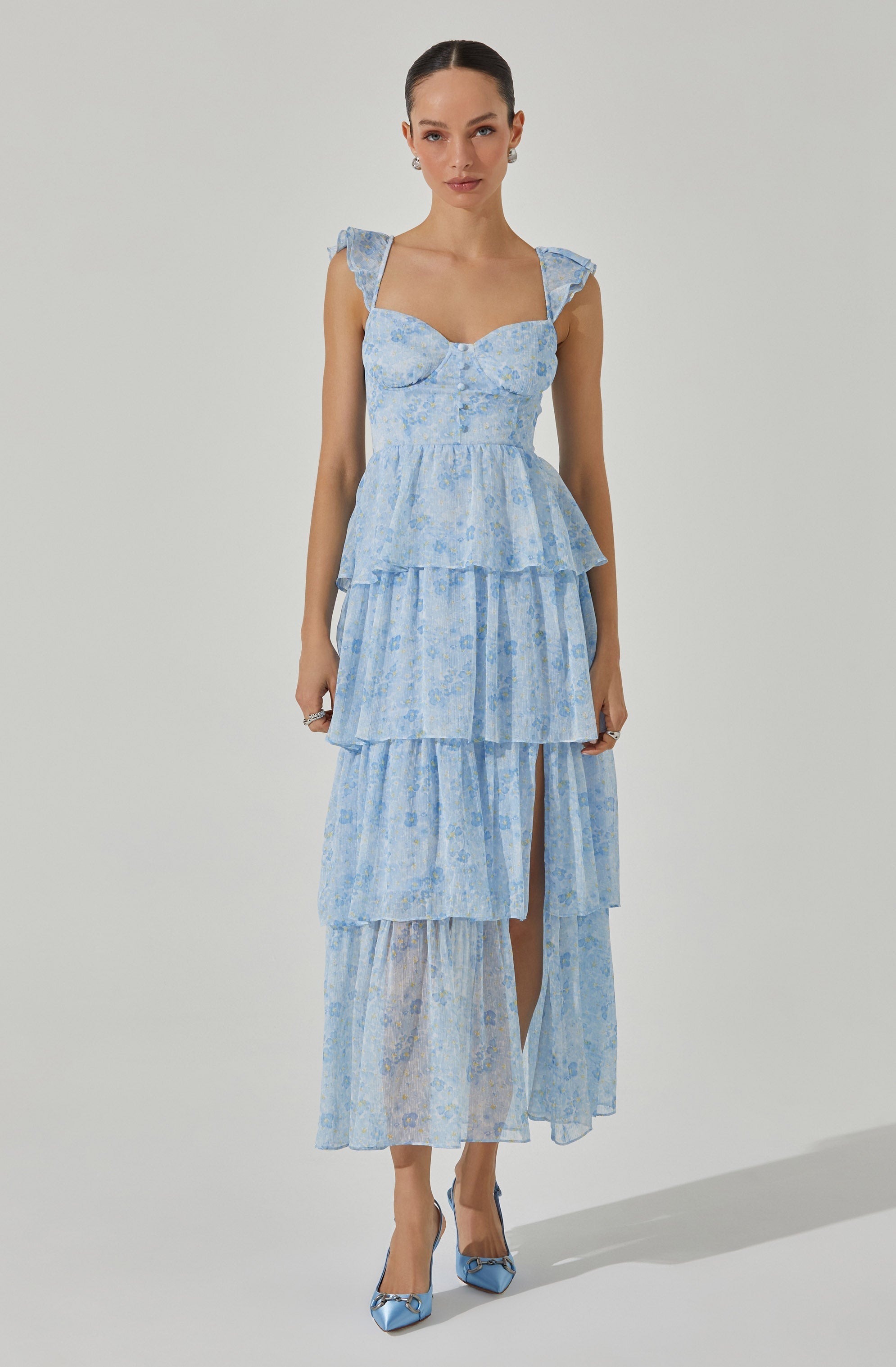 Midsummer Floral Tiered Maxi Dress – ASTR The Label