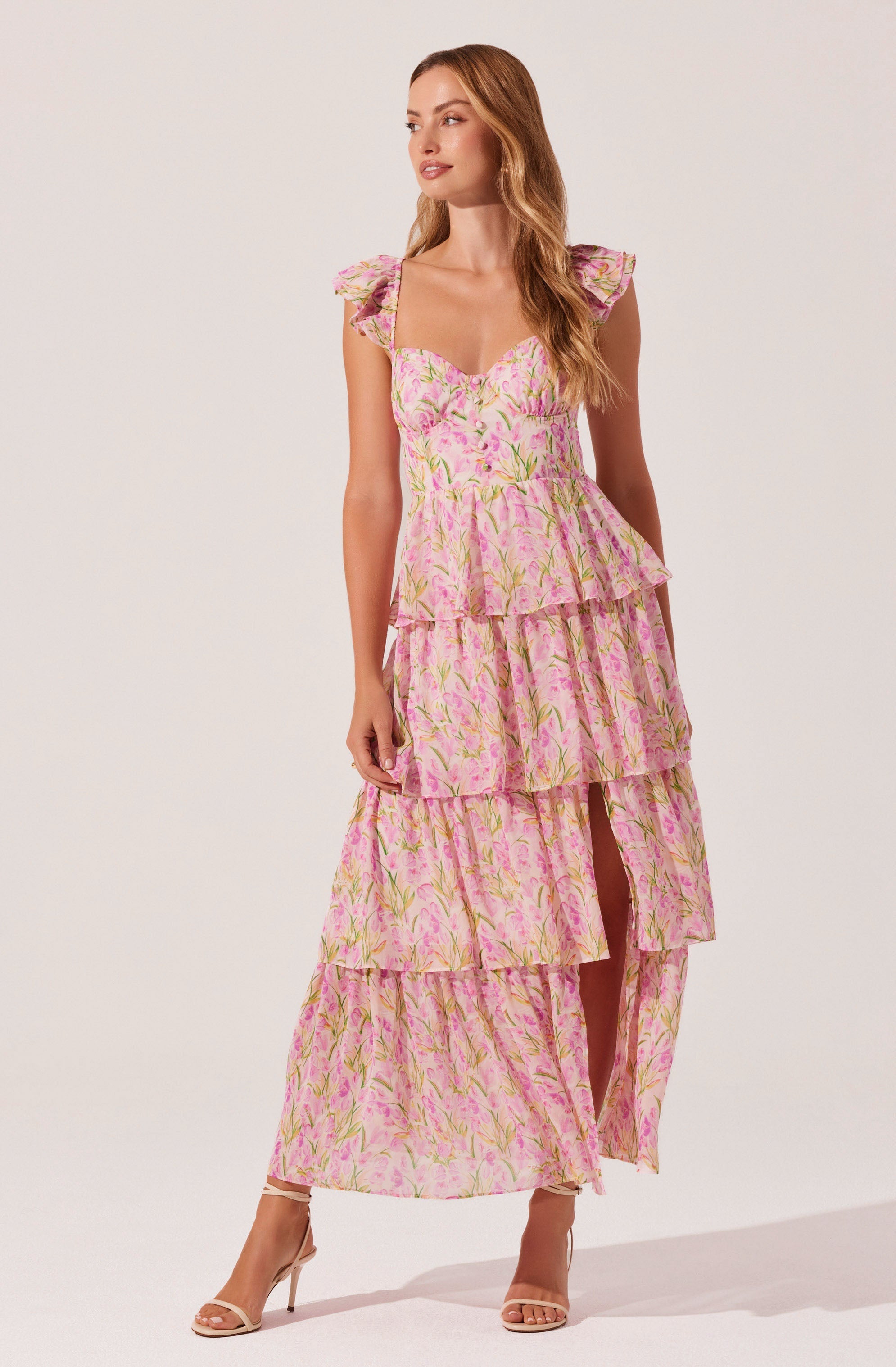 Midsummer Floral Tiered Maxi Dress - ASTR the Label
