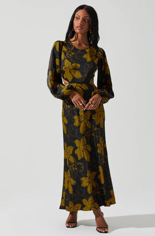 Quinn Floral Cutout Midi Dress – ASTR The Label