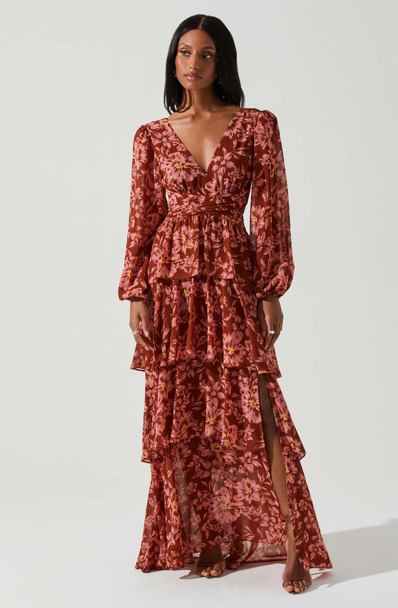 Anora Floral Tiered Maxi Dress - ASTR the Label