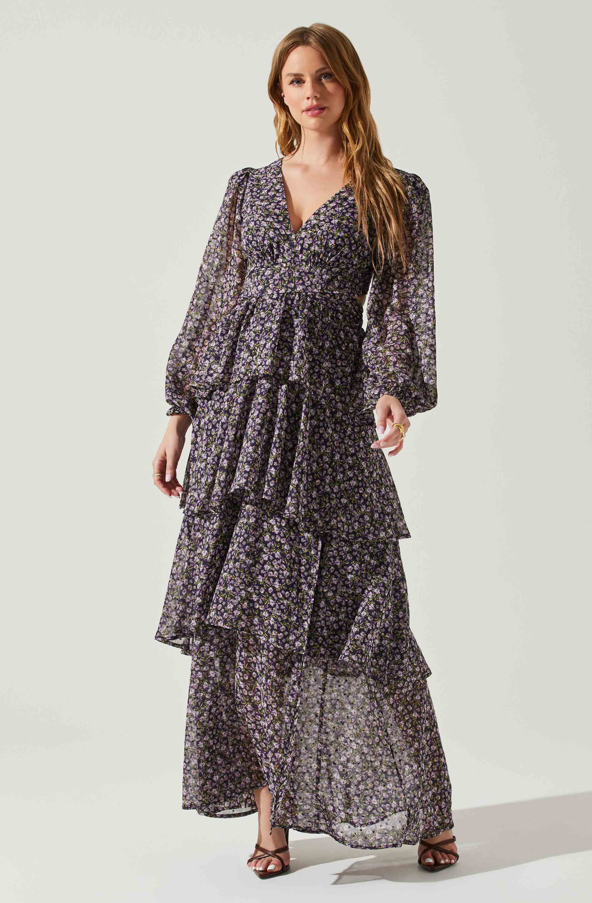Anora Floral Tiered Maxi Dress - ASTR the Label