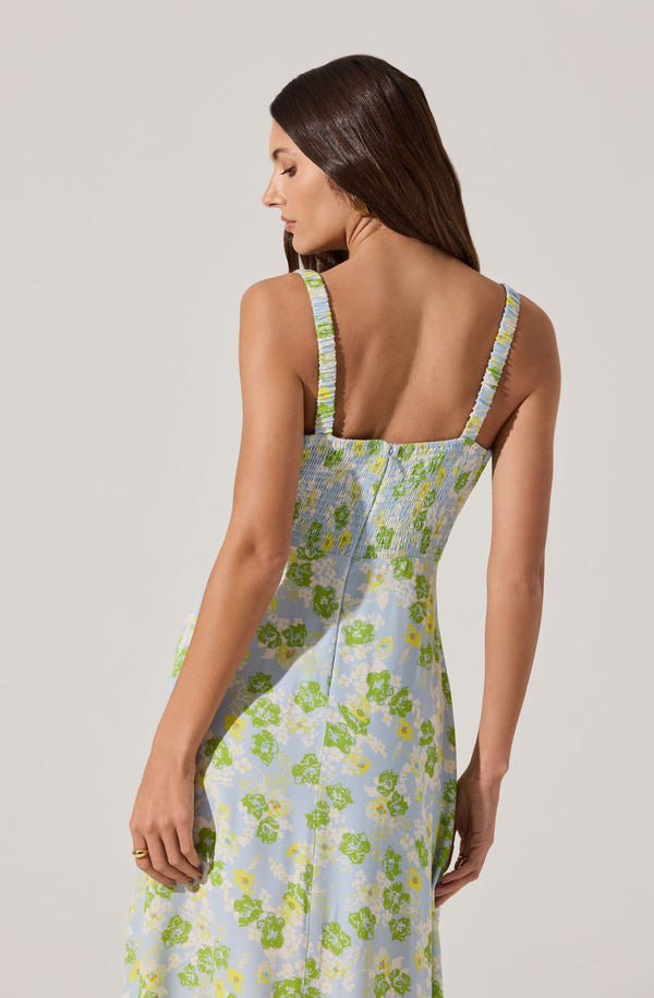 green emerald velvet dress ASTR The Label Florecita Dress