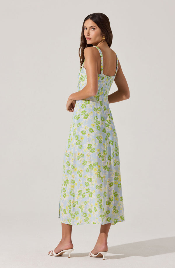 Elsie Floral Midi Dress - ASTR the Label Elsie Floral Midi Dress - ASTR the Label