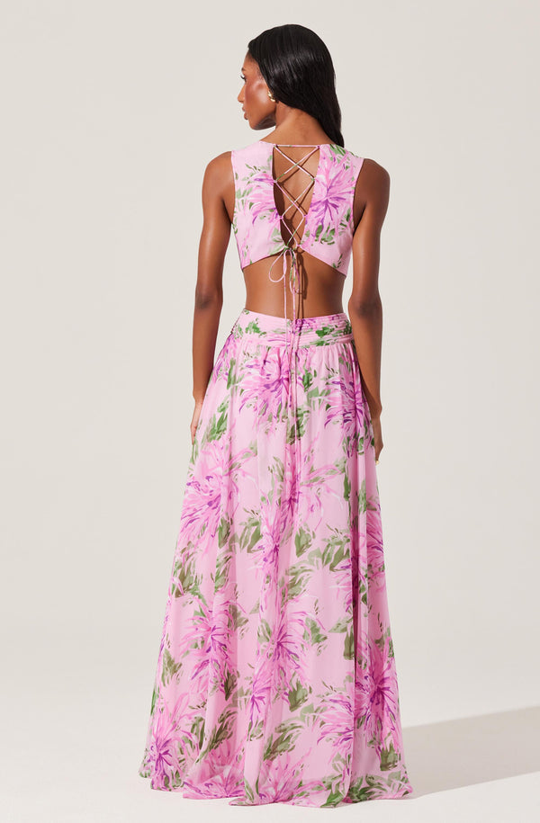 Noya Floral Cutout Maxi Dress