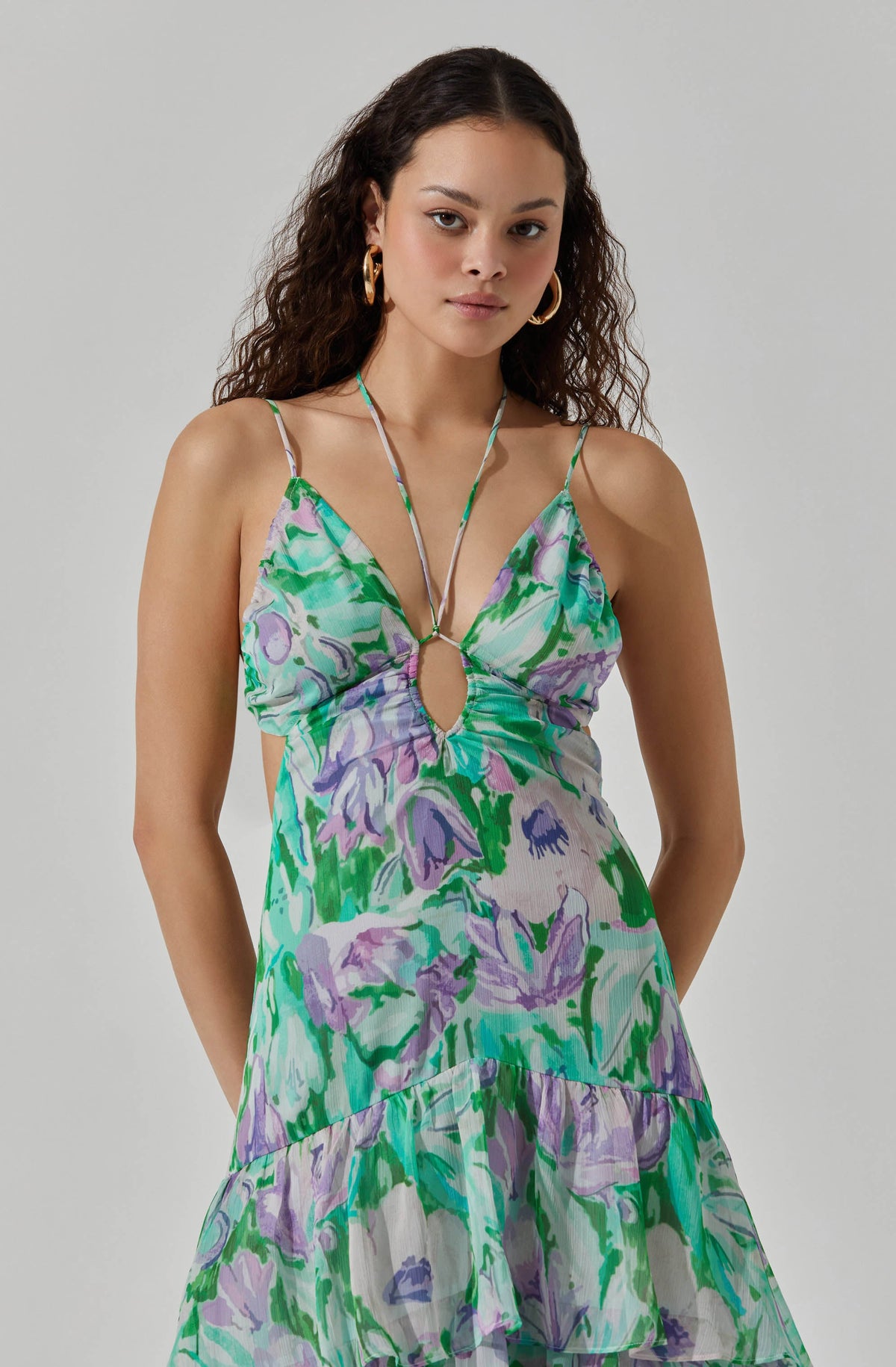 Aneira Floral Tiered Maxi Dress– ASTR the Label