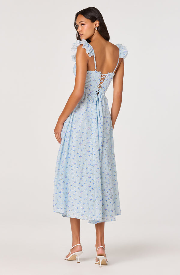 ASTR the Label Wedelia Dress in Baby Blue - size S