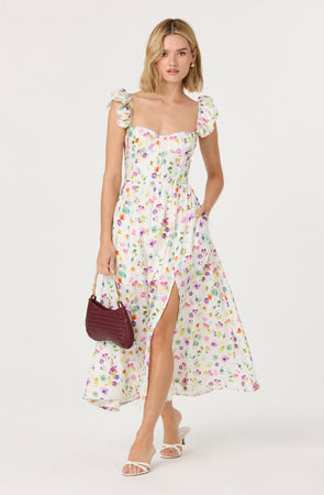 wedelia dress in purple floral astr the label ASTR