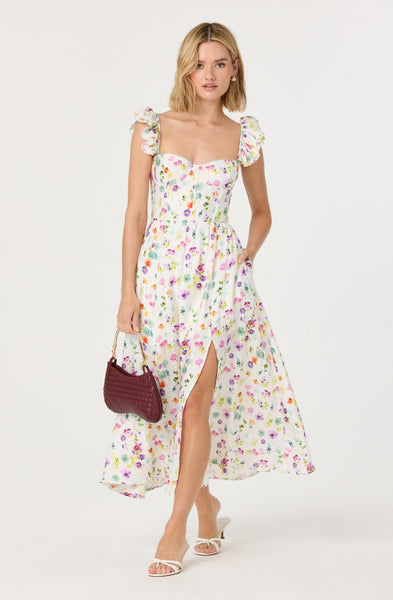 Wedelia Floral Bustier Midi Dress - ASTR the Label Wedelia Floral Bustier Midi Dress - ASTR the Label