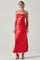 Bellerose Satin Cutout Midi Dress