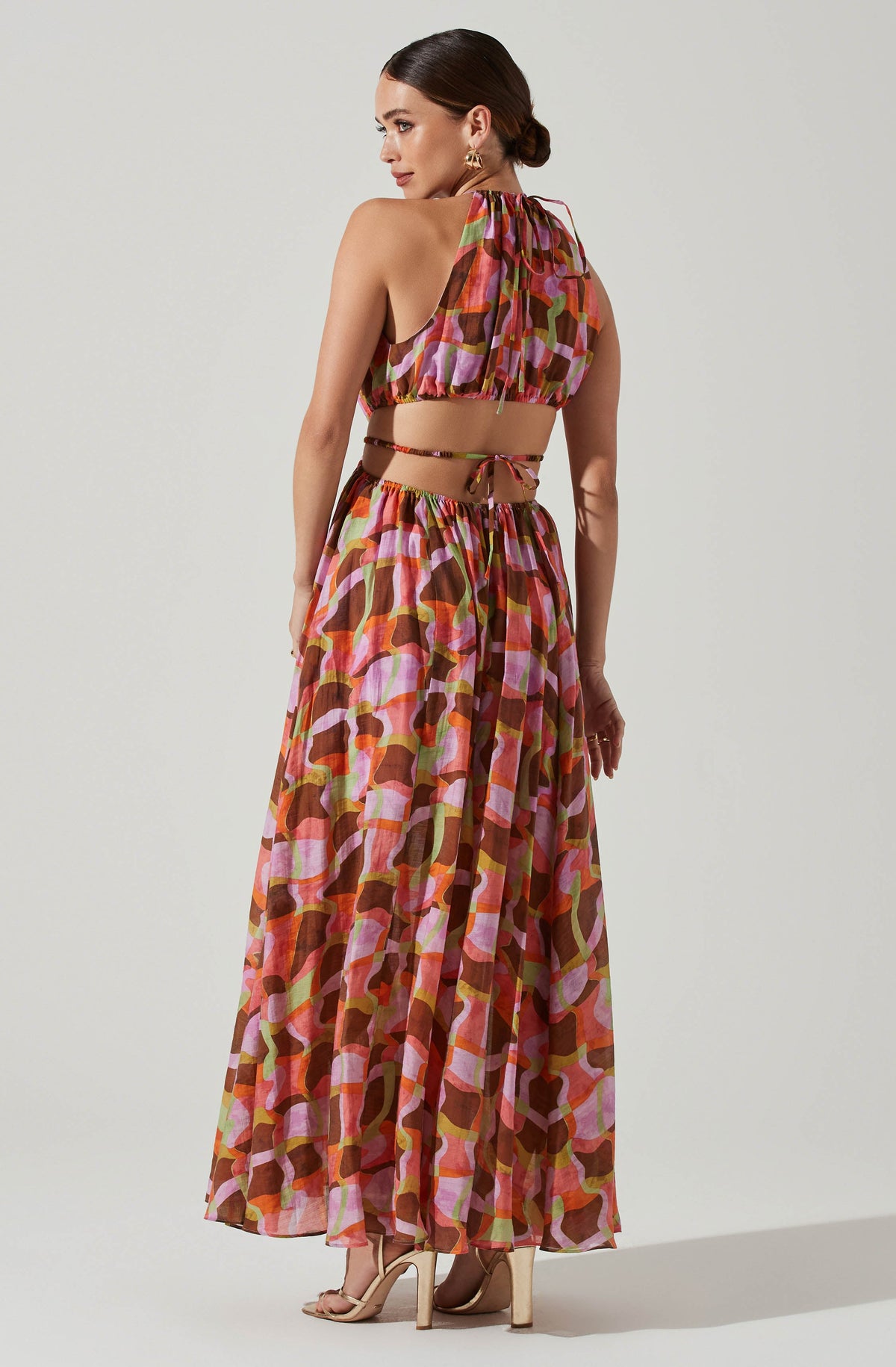 Sivana Halter Neck Geo Print Maxi Dress – ASTR The Label