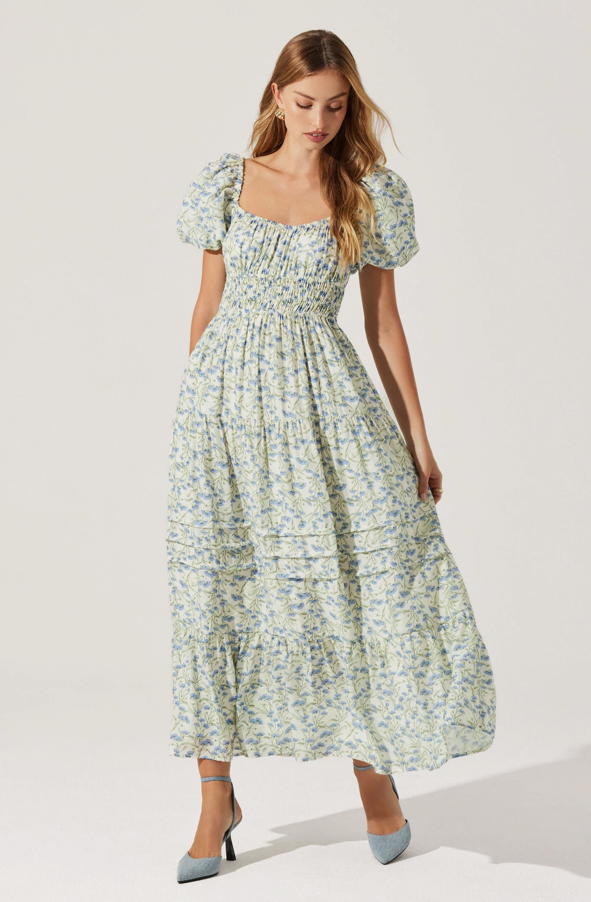 Florentina Floral Tiered Maxi Dress– ASTR the Label