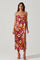 Chelsi Floral Satin Midi Dress
