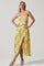 Kalina Floral Pleated Bust Midi Dress